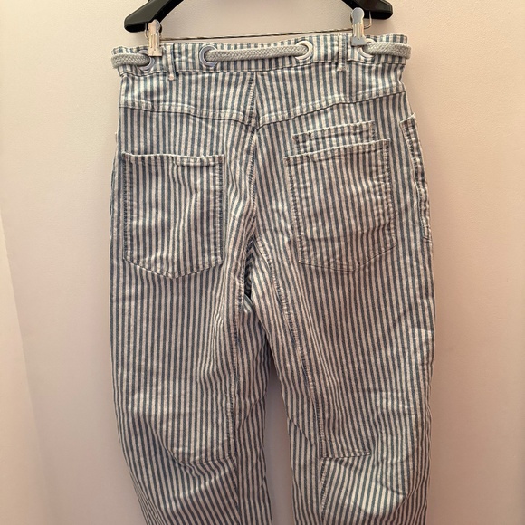 Free People Women’s Moxie Railroad Low-Slung Barrel Jeans - Picture 4 of 14